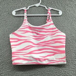 Melrose and Market Girl's Zebra Striped Tankini‎ Top Pink M